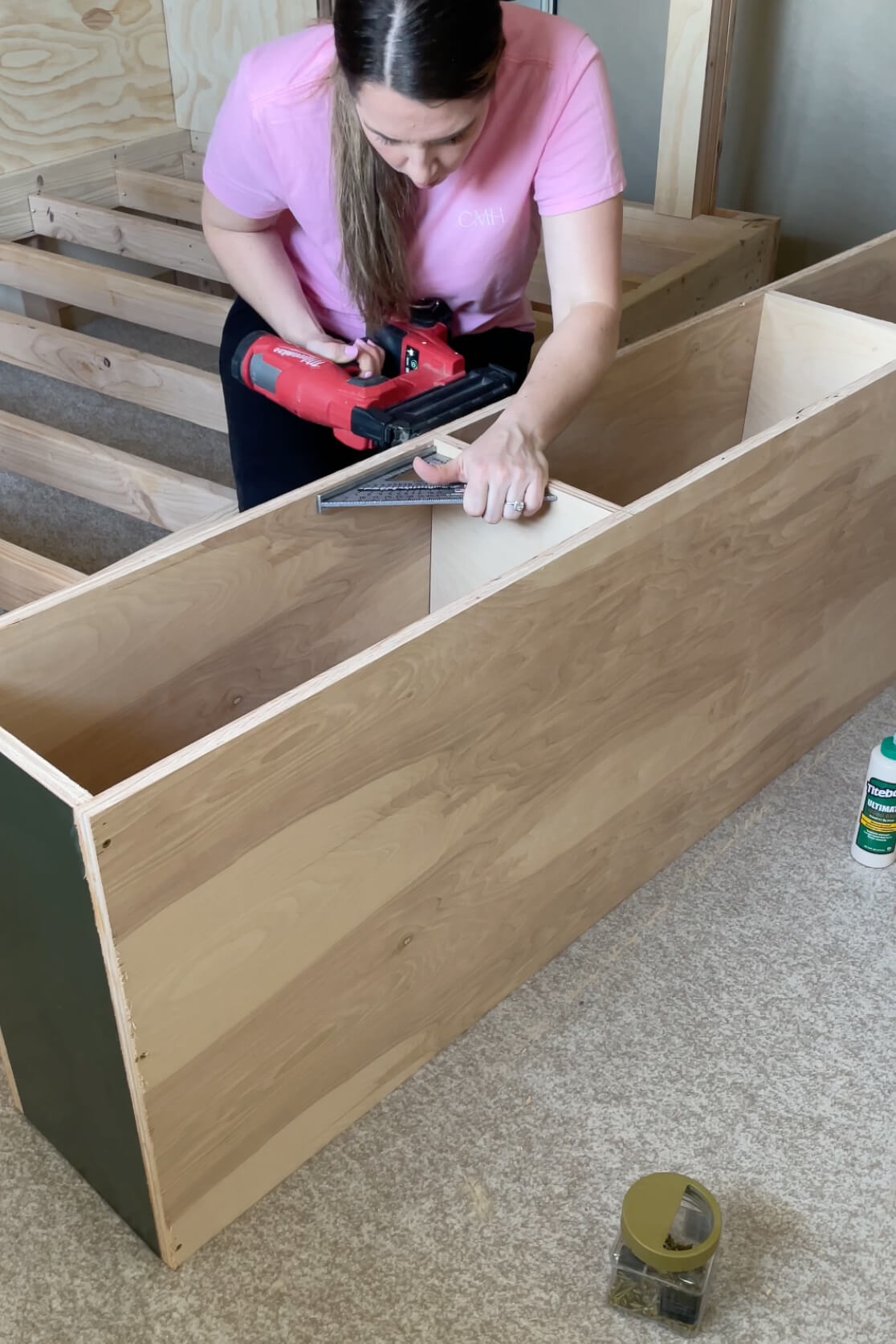 Building drawers for under bed storage.